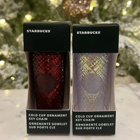 2022 Starbucks, holiday ornaments Berry and Silver - Picture 1 of 5